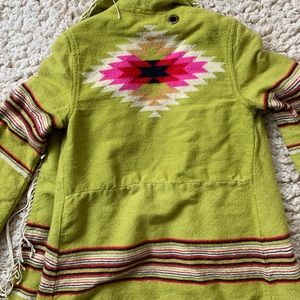 Vintage Free People Aztec Poncho Jacket